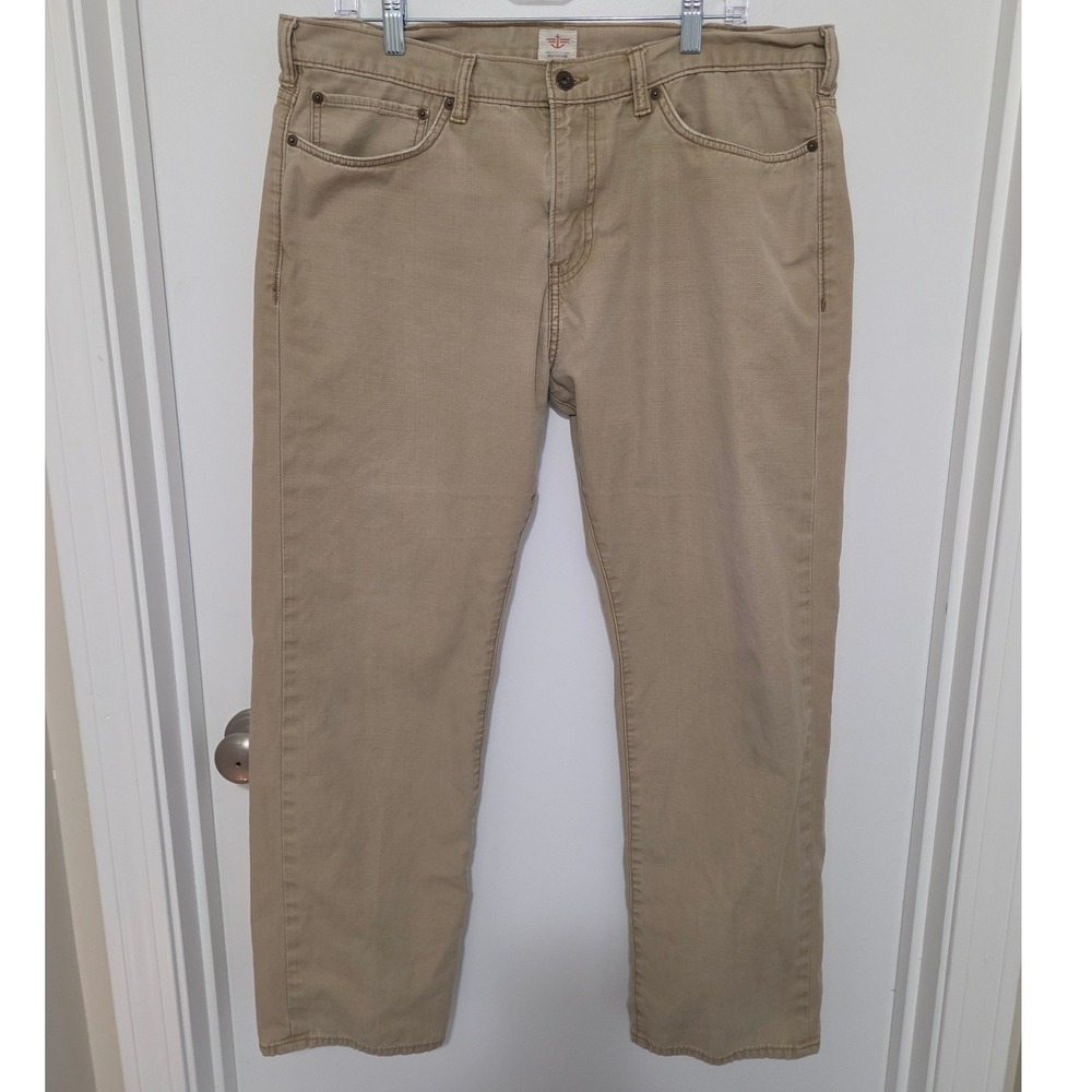 Dockers Mens Straight Fit Khaki Chino Pants Tan 38x30 Cotton 5-Pocket